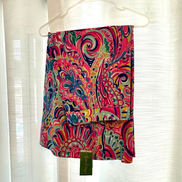 Lilly Pulitzer Pink and Purple A-Line Midi Skirt for Resort - Picture 2 of 3